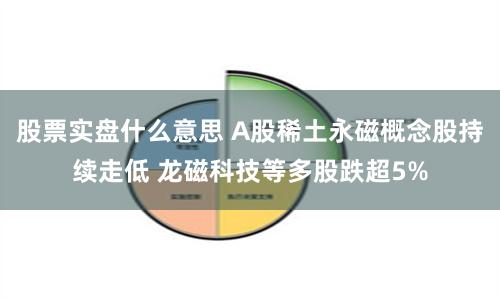 股票实盘什么意思 A股稀土永磁概念股持续走低 龙磁科技等多股跌超5%
